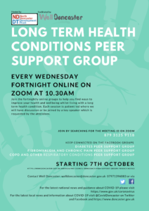Long term health condition support group advert